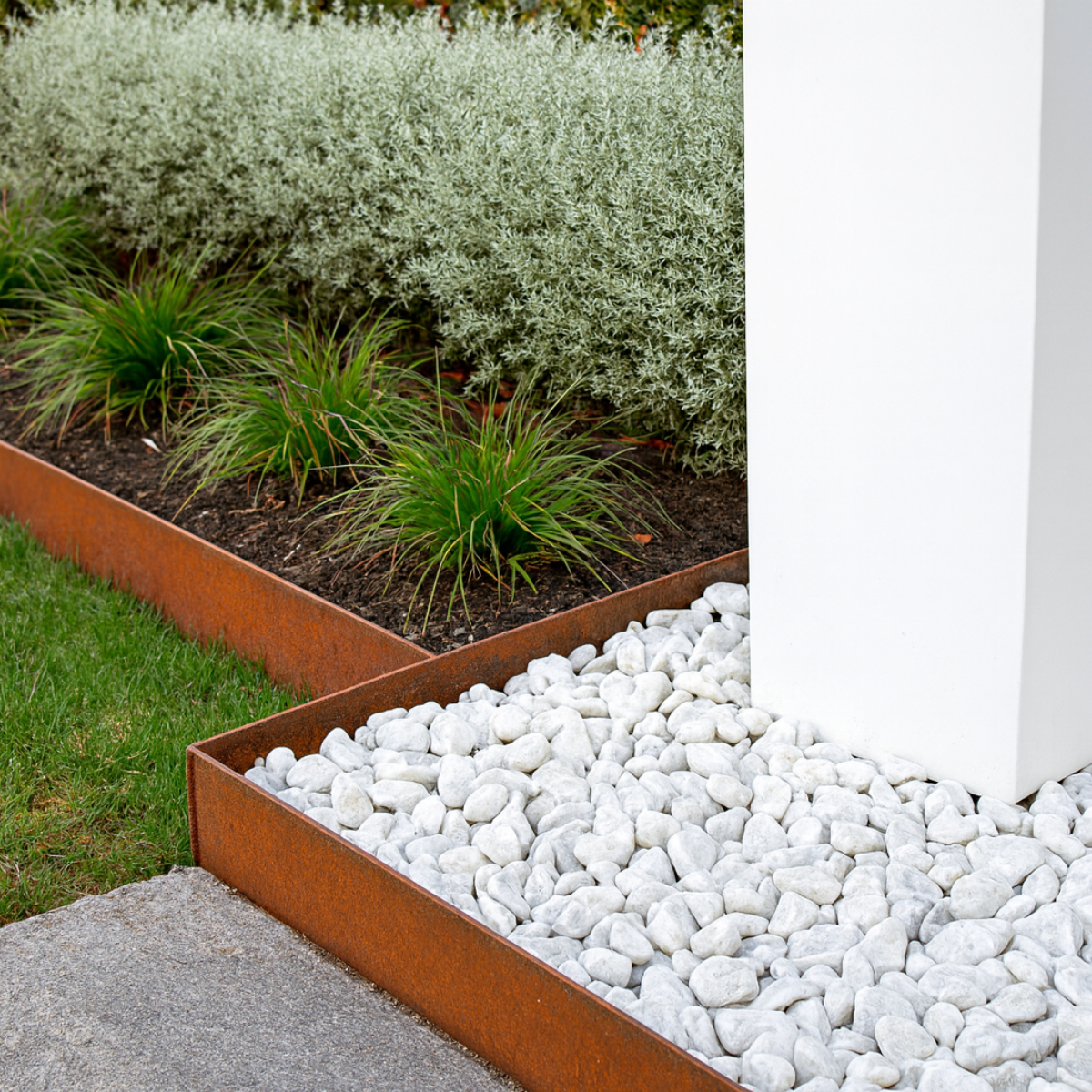 Cortenstaal kantopsluiting BORDURA 100 x 25 cm