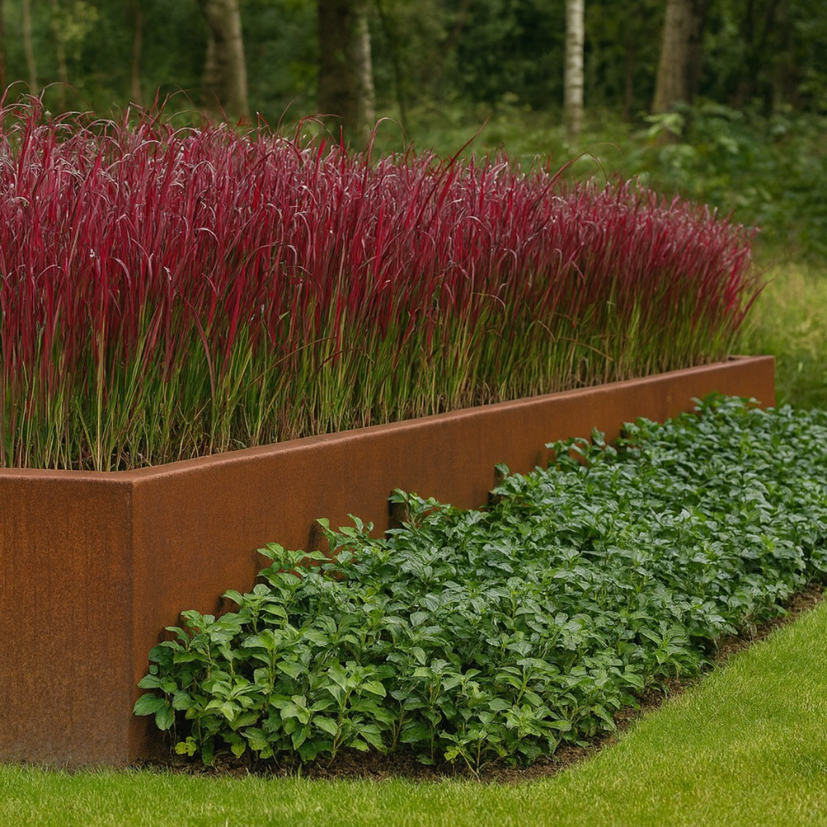 Cortenstaal keerwand recht SEGMENTA 100 x 20 x 30 cm