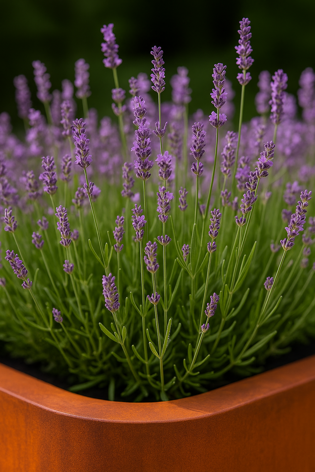 Cortenstaal plantenbak FORMA 100 x 100 x 40 cm