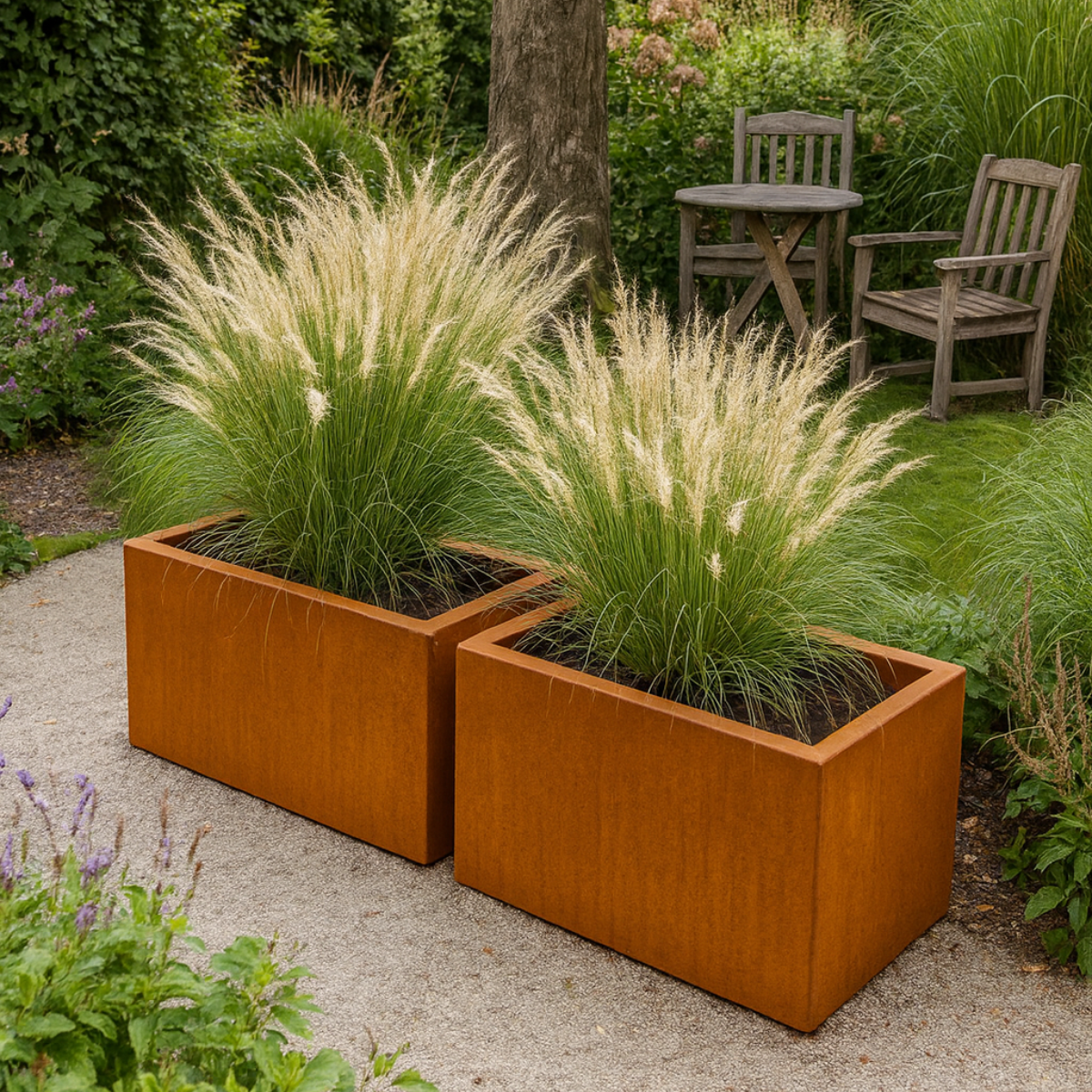 Cortenstaal plantenbak CORTEA 80 x 40 x 40 cm