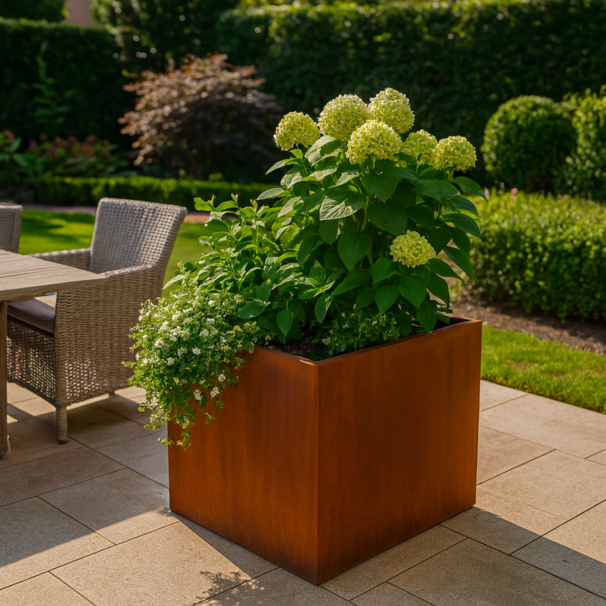 Cortenstaal plantenbak CORTEA 60 x 60 x 60 cm