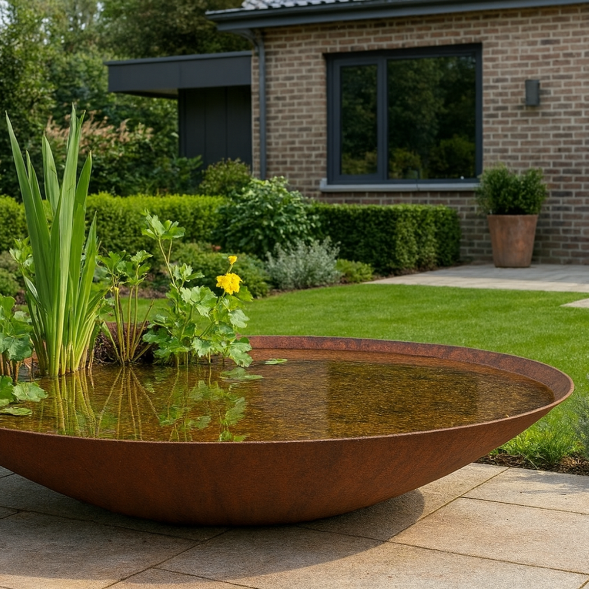 Cortenstaal waterschaal VELLUM D 100 cm