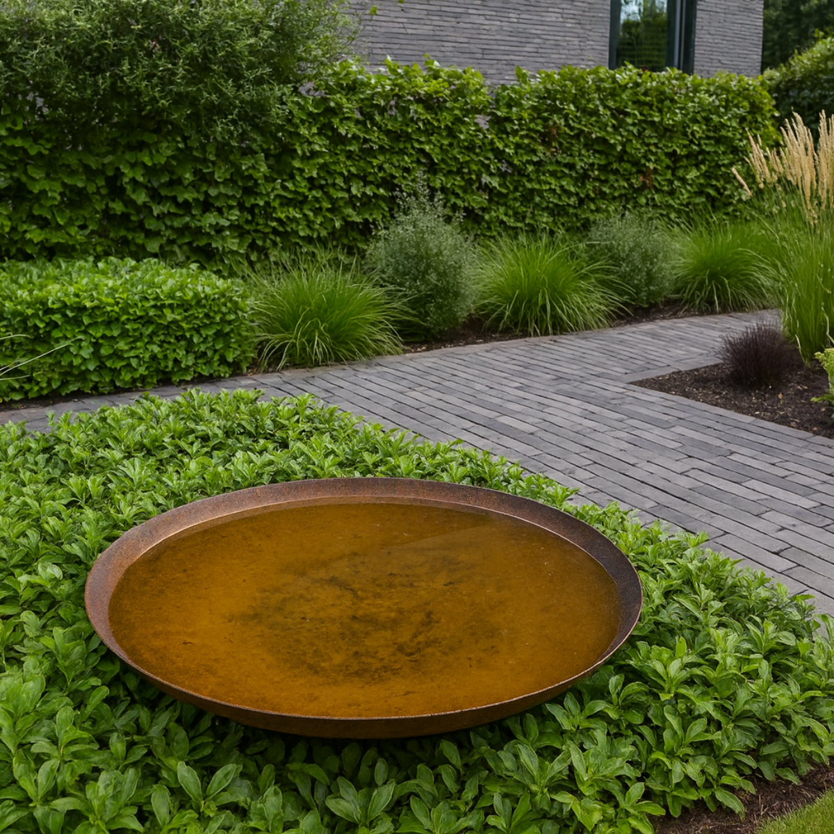 Cortenstaal waterschaal VELLUM D 80 cm