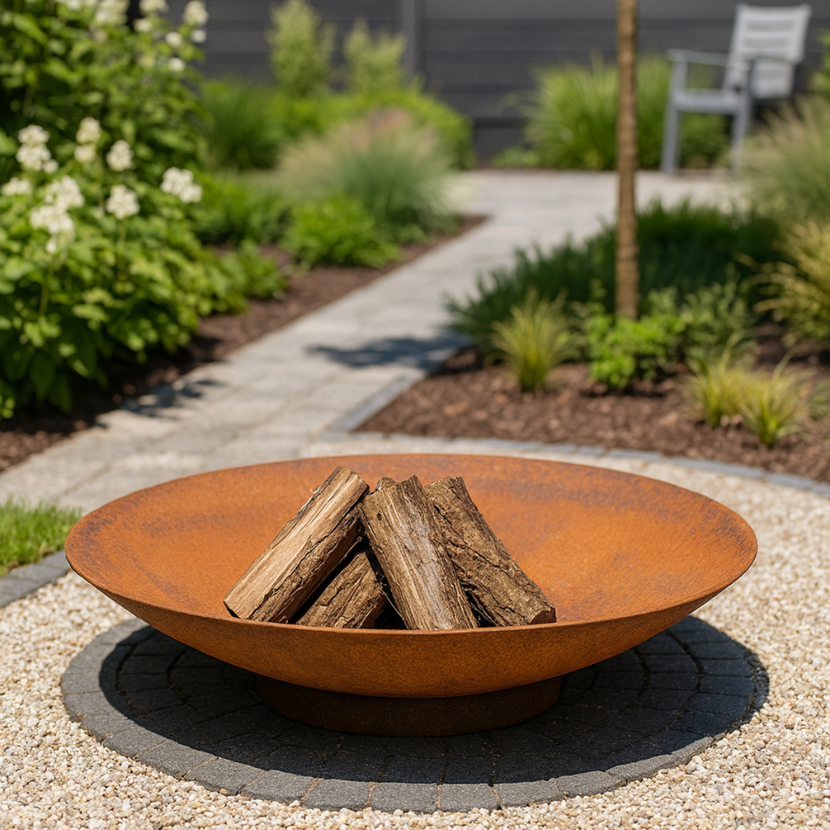 Cortenstaal vuurschaal FLAMO D 80 cm