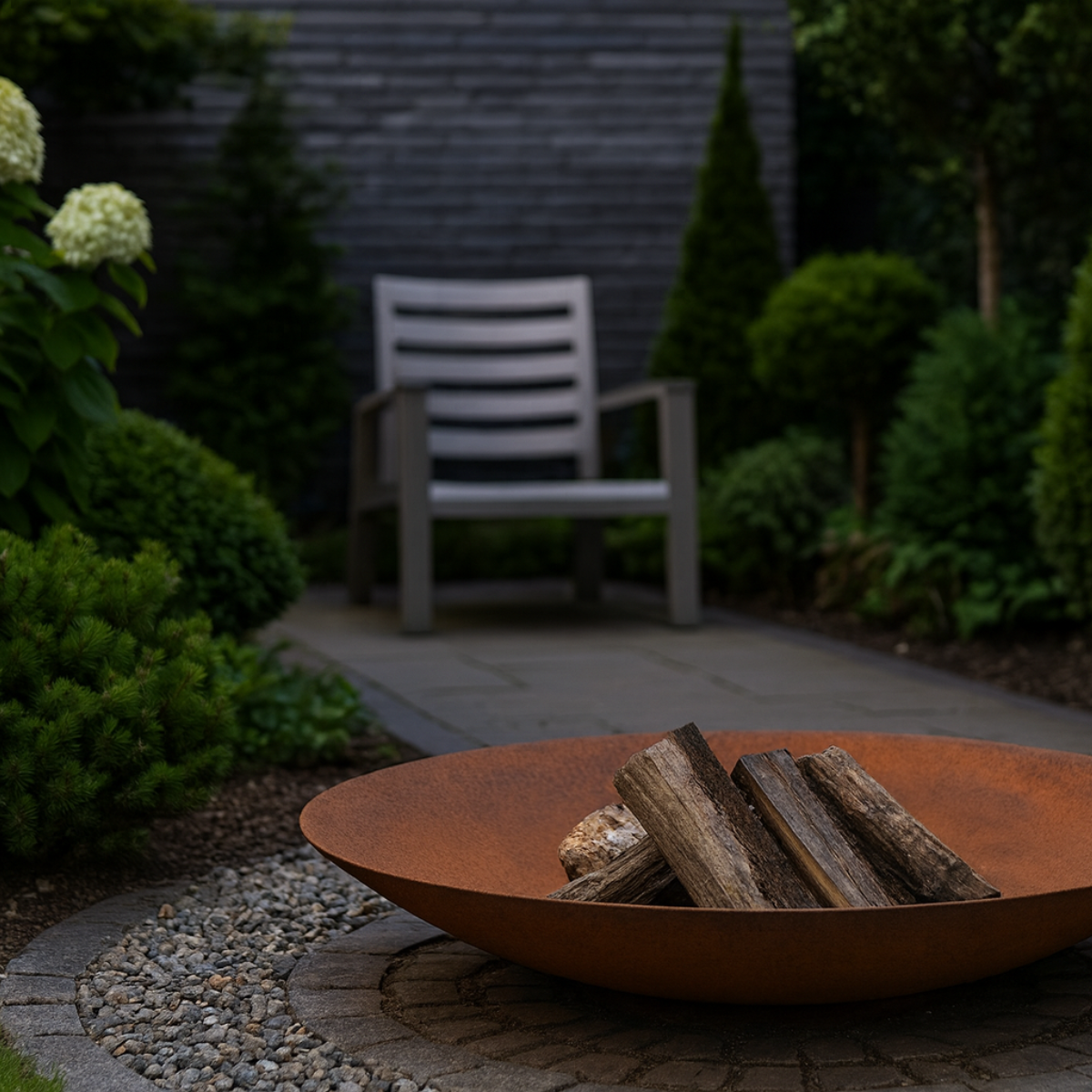 Cortenstaal vuurschaal FLAMO D 80 cm