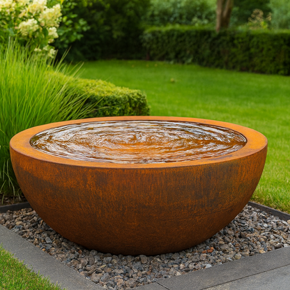 Cortenstaal watertafel SOLENA 100 x 50 cm