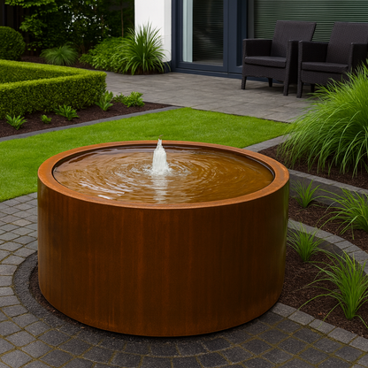 Cortenstaal watertafel VOLTIS 100 x 40 cm