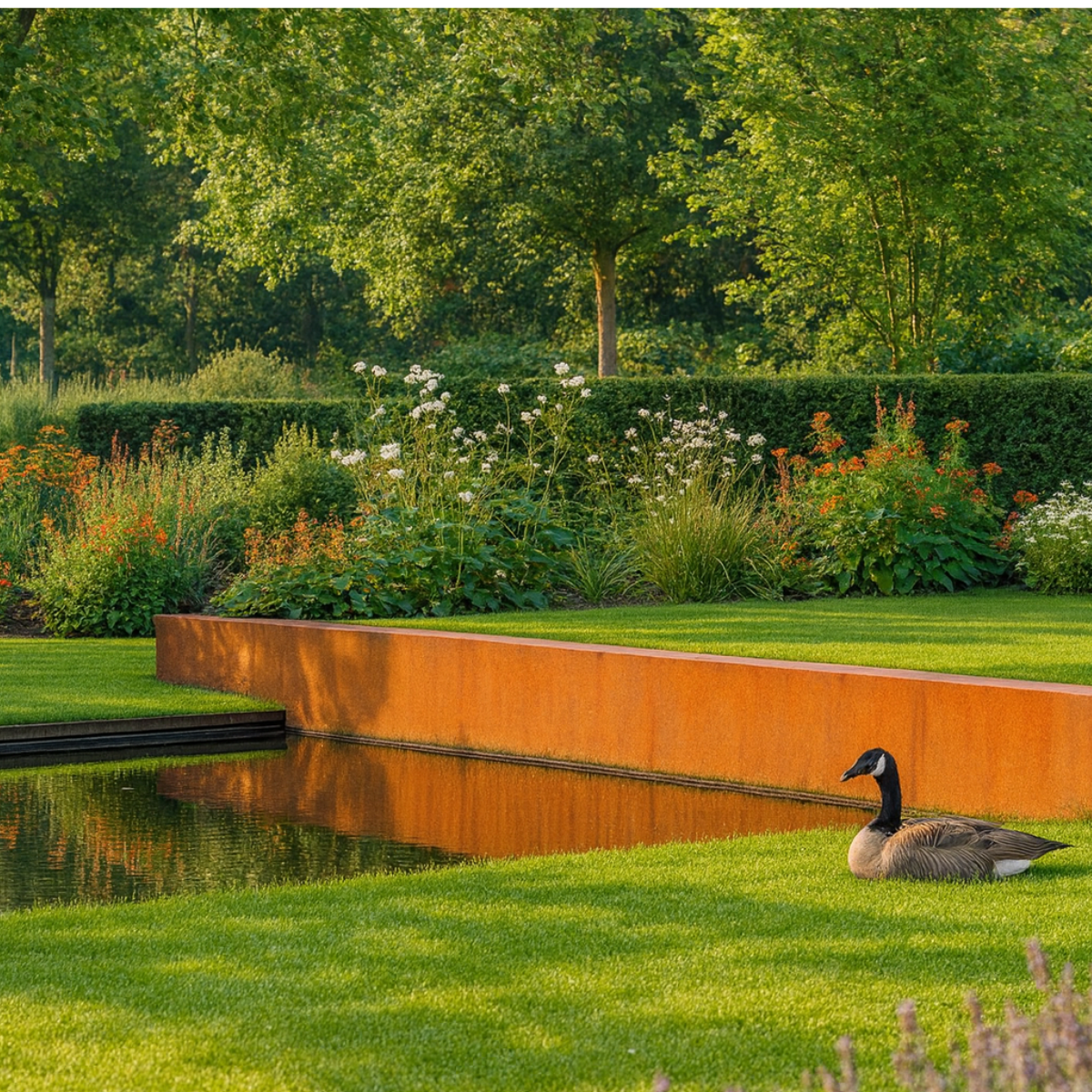 Cortenstaal keerwand recht SEGMENTA 100 x 20 x 50 cm