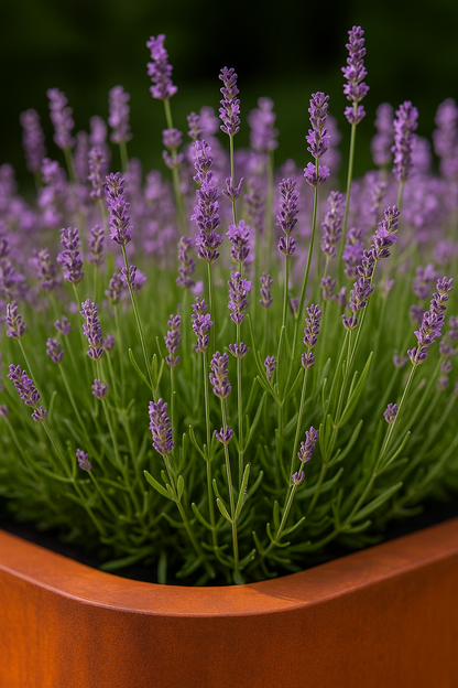 Cortenstaal plantenbak FORMA 100 x 100 x 40 cm