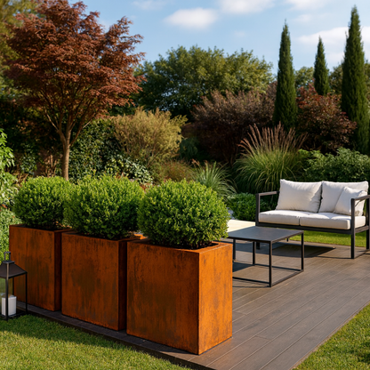 Cortenstaal plantenbak CORTEA 100 x 40 x 80 cm