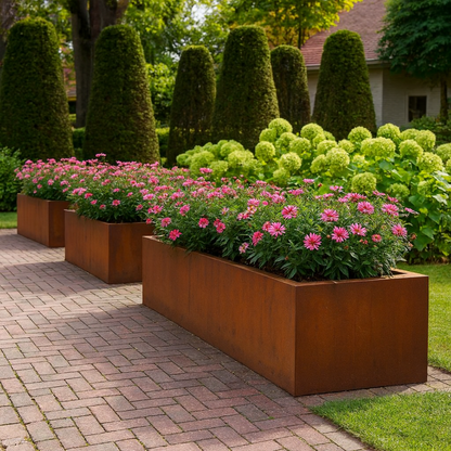 Cortenstaal plantenbak CORTEA 120 x 40 x 40 cm