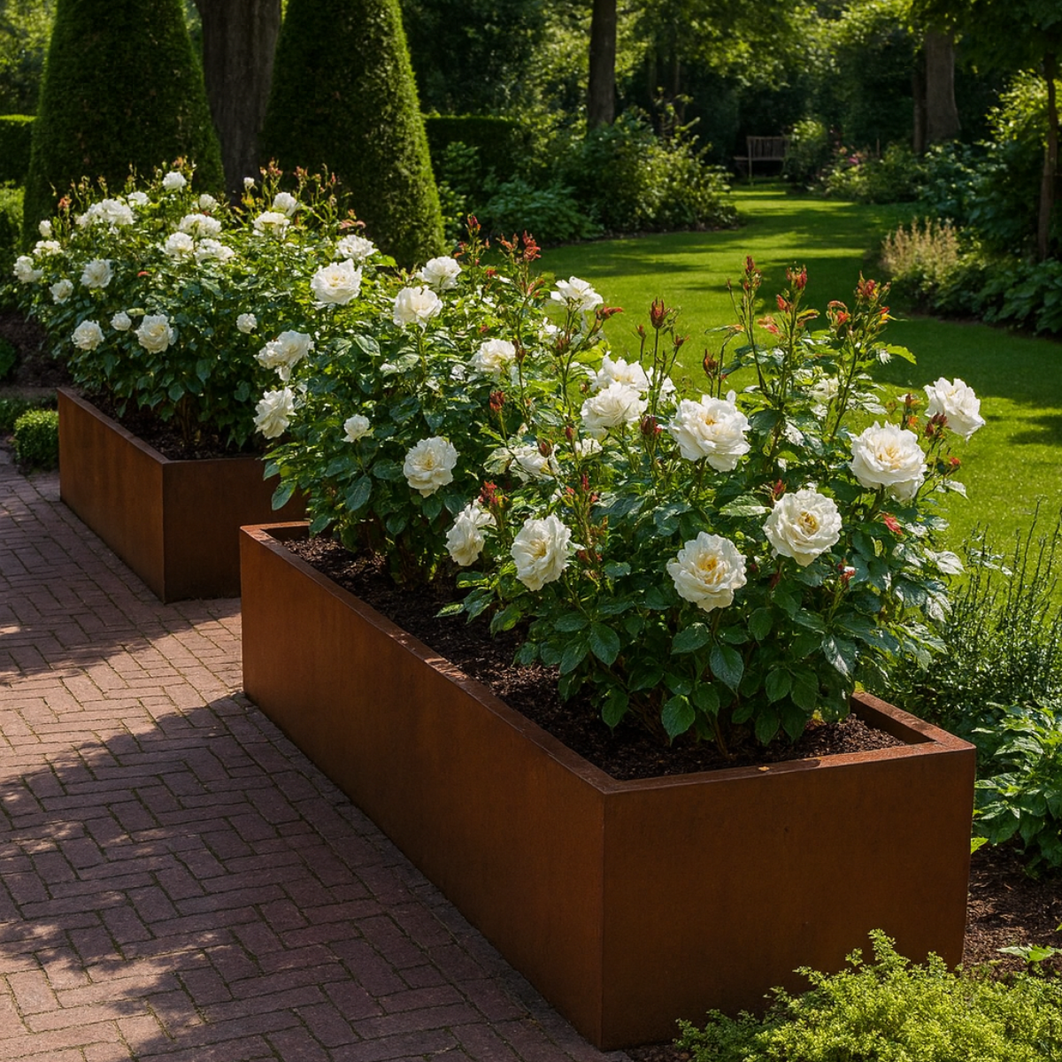 Cortenstaal plantenbak CORTEA 120 x 40 x 40 cm