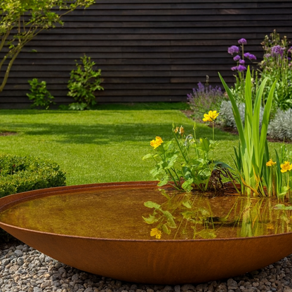 Cortenstaal waterschaal VELLUM D 60 cm