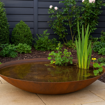 Cortenstaal waterschaal VELLUM D 80 cm